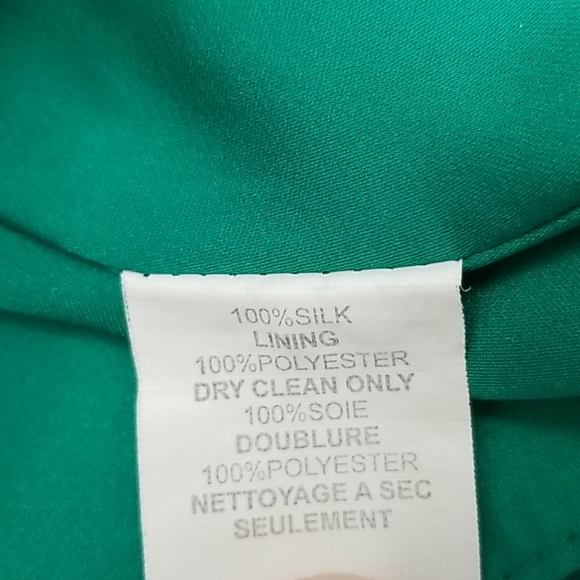 Trina Turk Emerald Long Sleeve Silk Dress - Picture 4 of 8